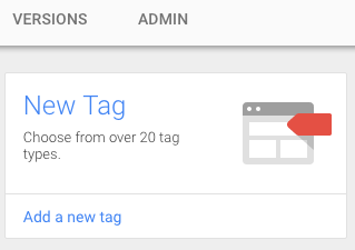 add new tag in google tag manager
