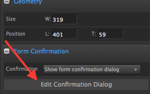 Arrow pointing to Edit Confirmation dialog.