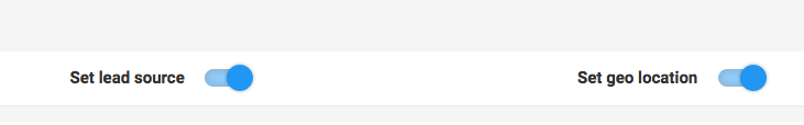 You can also deactivate and activate setting the lead source or geo location by the web tracker here