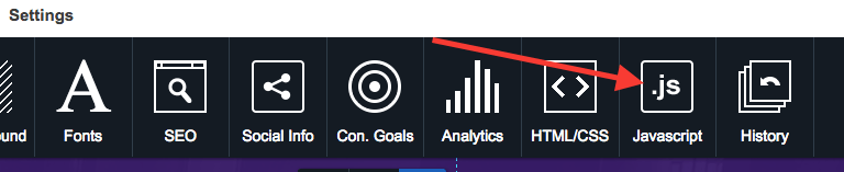 Click on Javascript under the Settings tab.