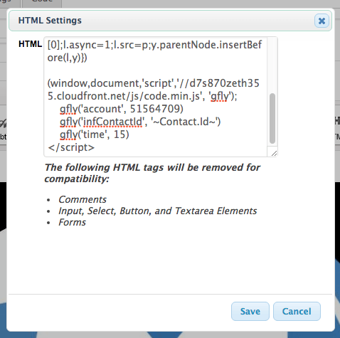 Paste the Graphly tracking code in the box and click "Save". If you're not sure where to find the tracking code, you can follow through the Web Tracker Setup here.