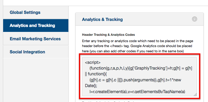 paste the graphly script in the code box