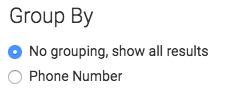 Now let's head to the "Options" tab. First, select how you want to group the results.