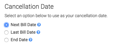select the date you would like to use as the cancellation date