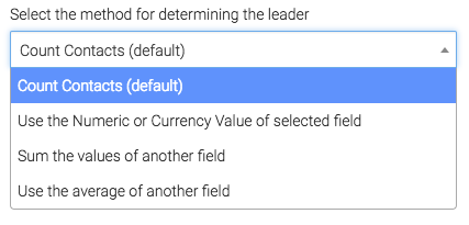 select the method for determining the leader from the menu