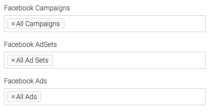 Next, we can narrow our results by looking at specific campaigns, ads, and adsets.