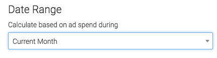 select the date range you would like to track from the drop-down