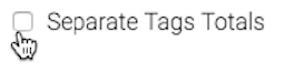 Next, decide whether you want to group your results together or see a unique row of data for each tag. To compare tags instead of combining them, make sure to select the "Separate Tags Total" Checkbox.