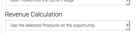 Products on the opportunity will calculate the revenue.