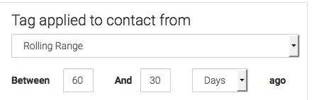 Next, you need to tell Graphly when you want to begin counting data, meaning, when the tag was applied to the data.