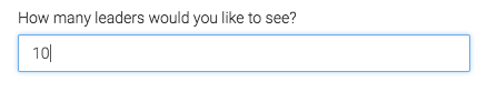 how many leaders do you want to see? Up to 50