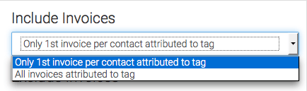 Select which invoices you would like to include.