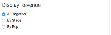 Select how you would like the revenue to be displayed. 