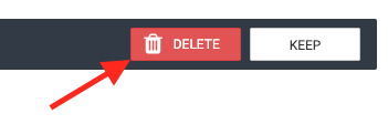 click the delete button to permanently delete the report