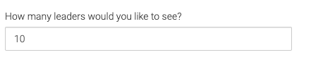 Select how many leaders you would like to see. 