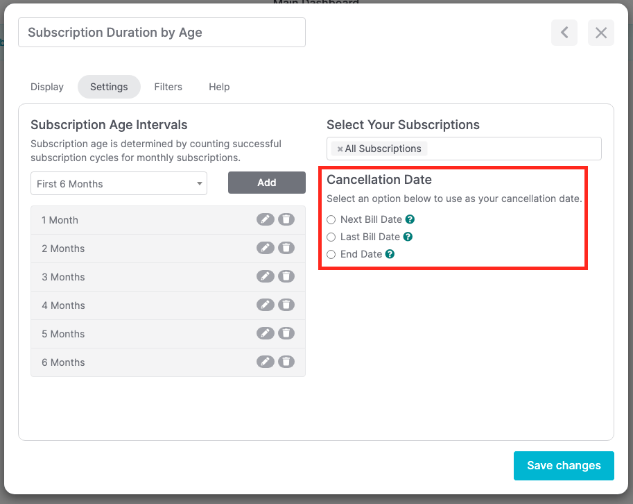 How to Configure the Subscription Duration by Age Report | Graphly