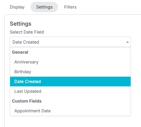 How to set up the Contact Field by Date report | Graphly
