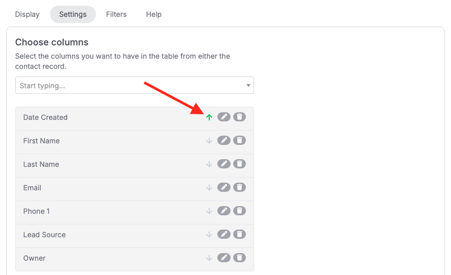 Table. Contact Examples How to set up the Contact Table Report | Graphly