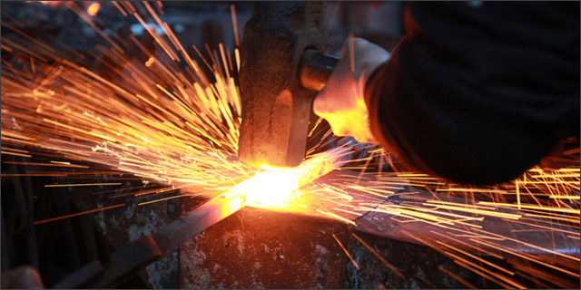 blacksmith strikes while the iron is hot
