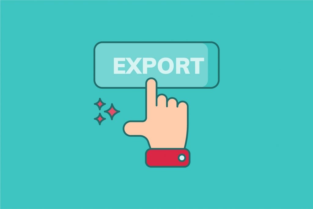 hand-click-export-button