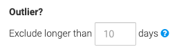 outlier field with 10 days