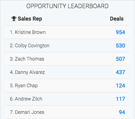 sales leaderboard report