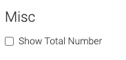 show total number checkbox